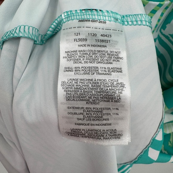 Columbia Women's M Green Tropical Leaf Print PFG Sleeveless Dress Beach Summer - Picture 5 of 11